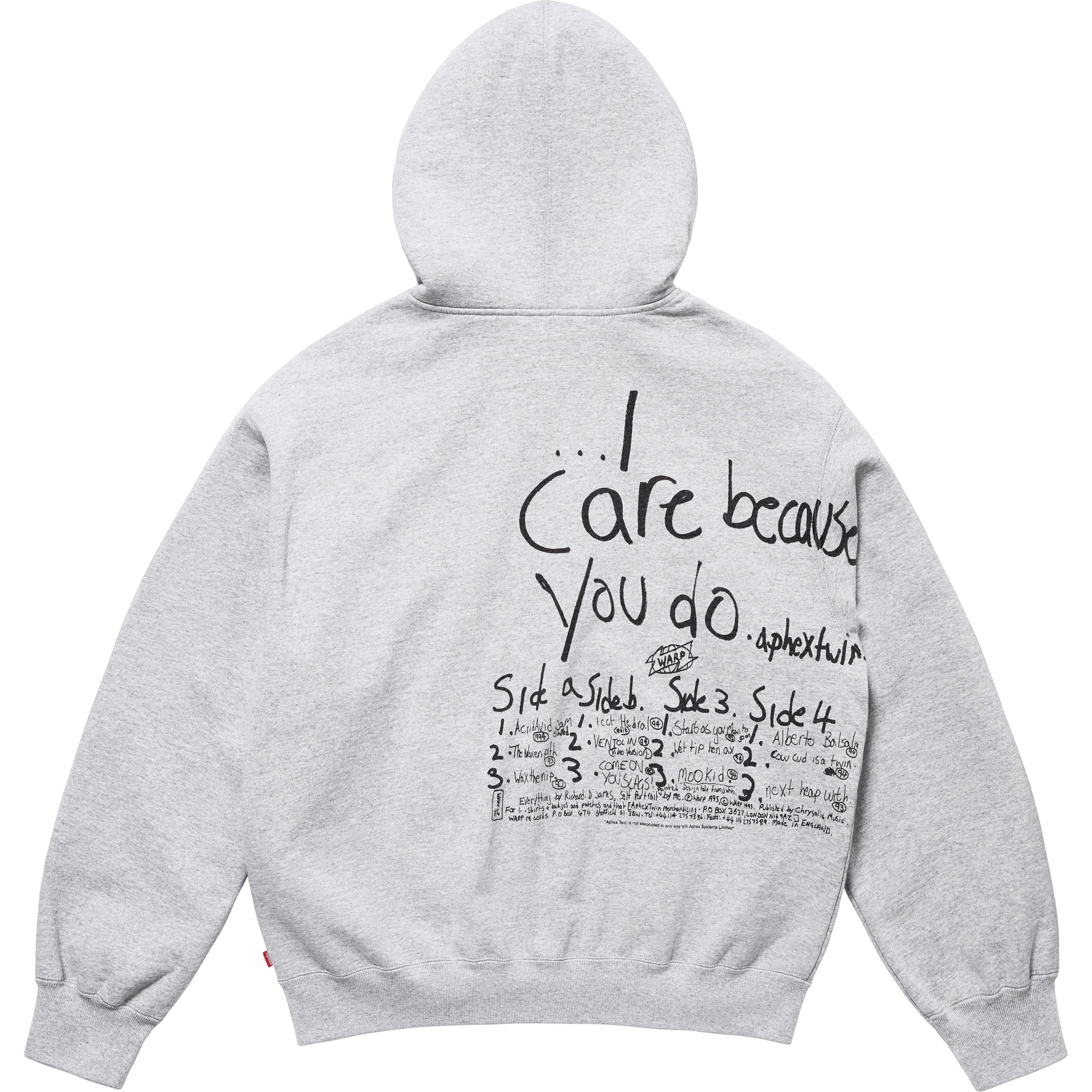 Supreme/Aphex Twin Zip Up Hooded Sweatshirt view 7